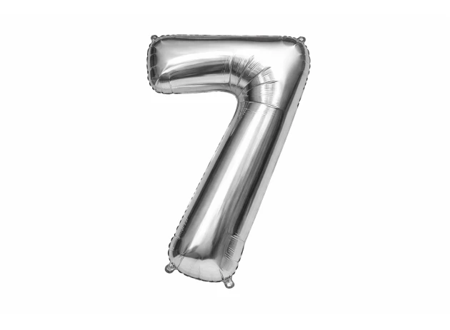 baloane cifre argintii  assorti M32 buc.00009