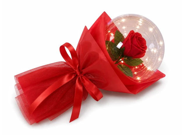 balon cu LED-uri si trandafir buc 00028