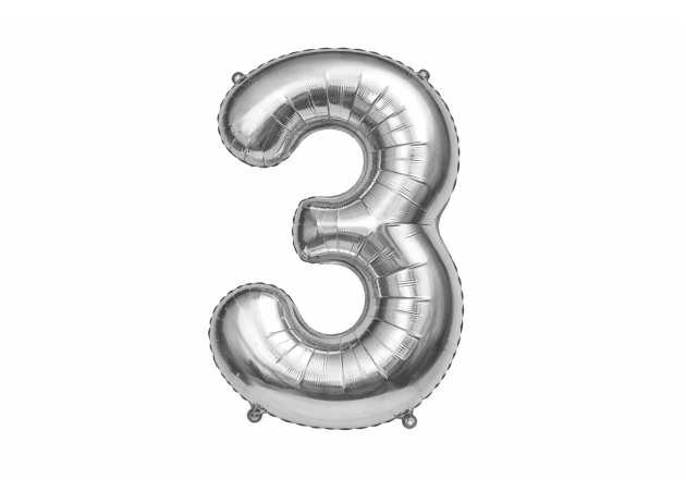 baloane cifre argintii  assorti M32 buc.00009