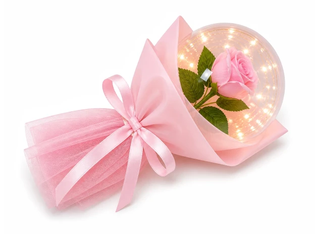 balon cu LED-uri si trandafir buc 00028