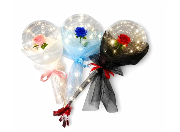 balon cu LED-uri si trandafir buc 00028