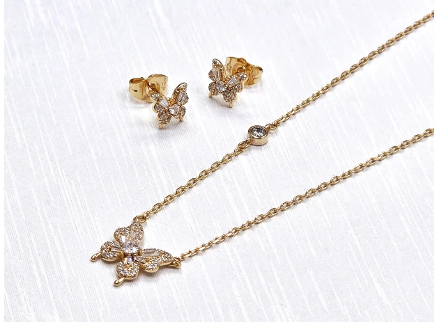 set pandantiv pe lantisor+cercei  00132