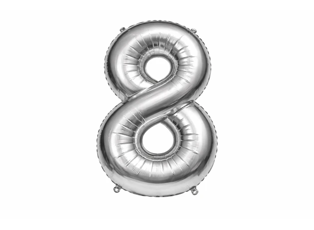 baloane cifre argintii  assorti M32 buc.00009