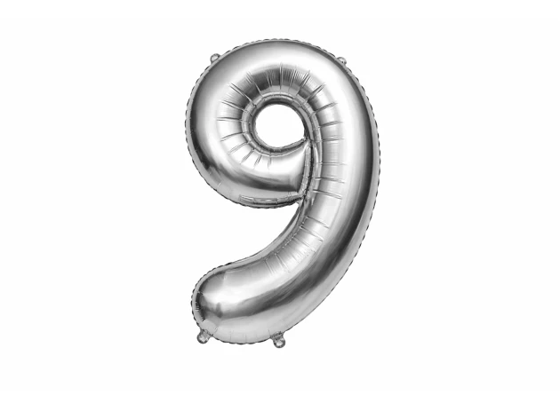 baloane cifre argintii  assorti M32 buc.00009