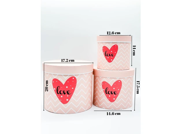 cutii p-u cadou set  3buc 00125