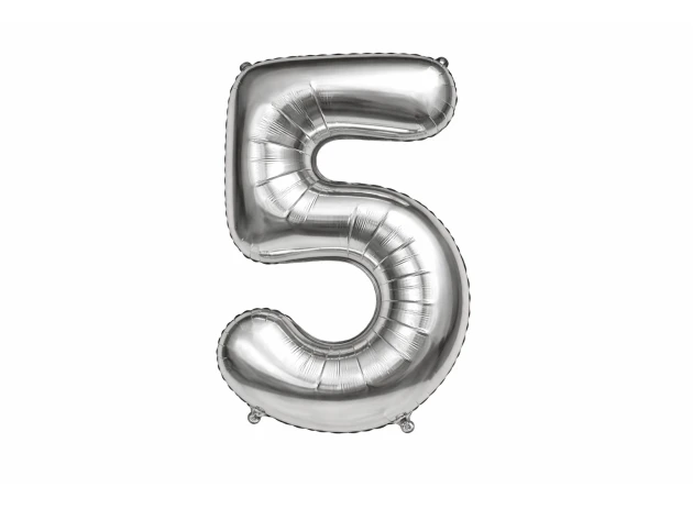 baloane cifre argintii  assorti M32 buc.00009