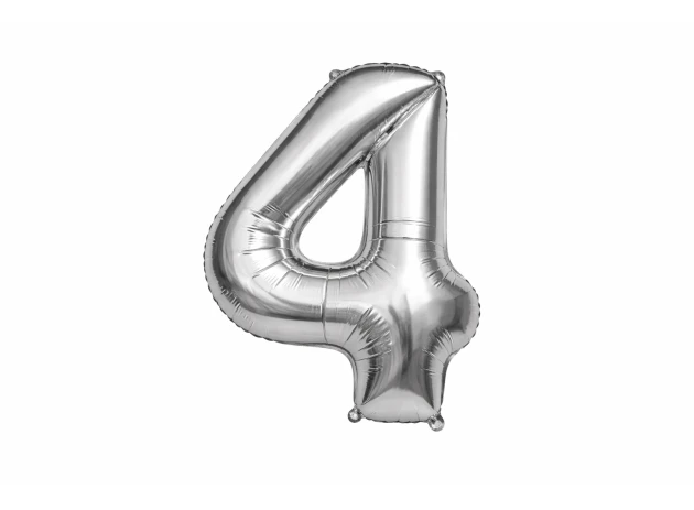 baloane cifre argintii  assorti M32 buc.00009