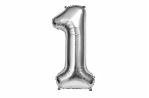 baloane cifre argintii  assorti M32 buc.00009