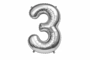 baloane cifre argintii  assorti M32 buc.00009
