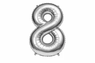 baloane cifre argintii  assorti M32 buc.00009
