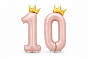 baloane cifre roz  assorti L48 buc.00023